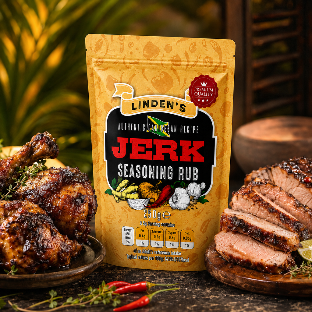 Linden’s Authentic Jamaican Jerk Seasoning Rub – 250g