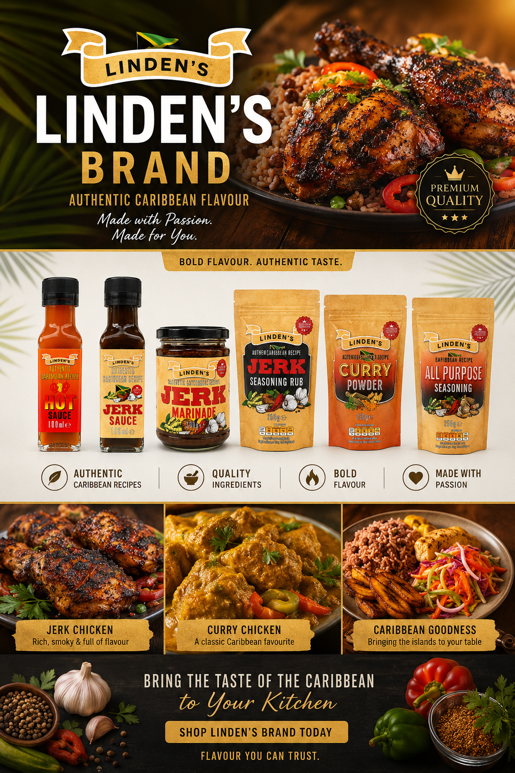 Linden’s Complete Caribbean Seasoning & Sauce Bundle