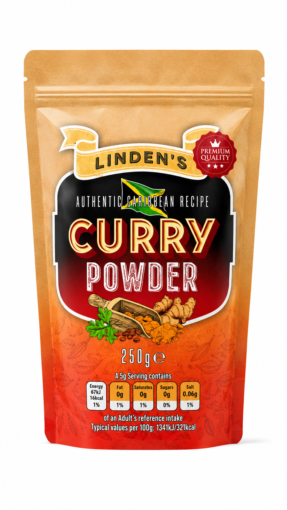 Linden’s Authentic Caribbean Curry Powder – 250g